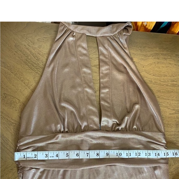 Guess by Marciano Gold Marilyn Gown with Train Size Large - Picture 4 of 7